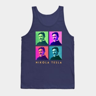 pop Nikola Tesla portrait Tank Top